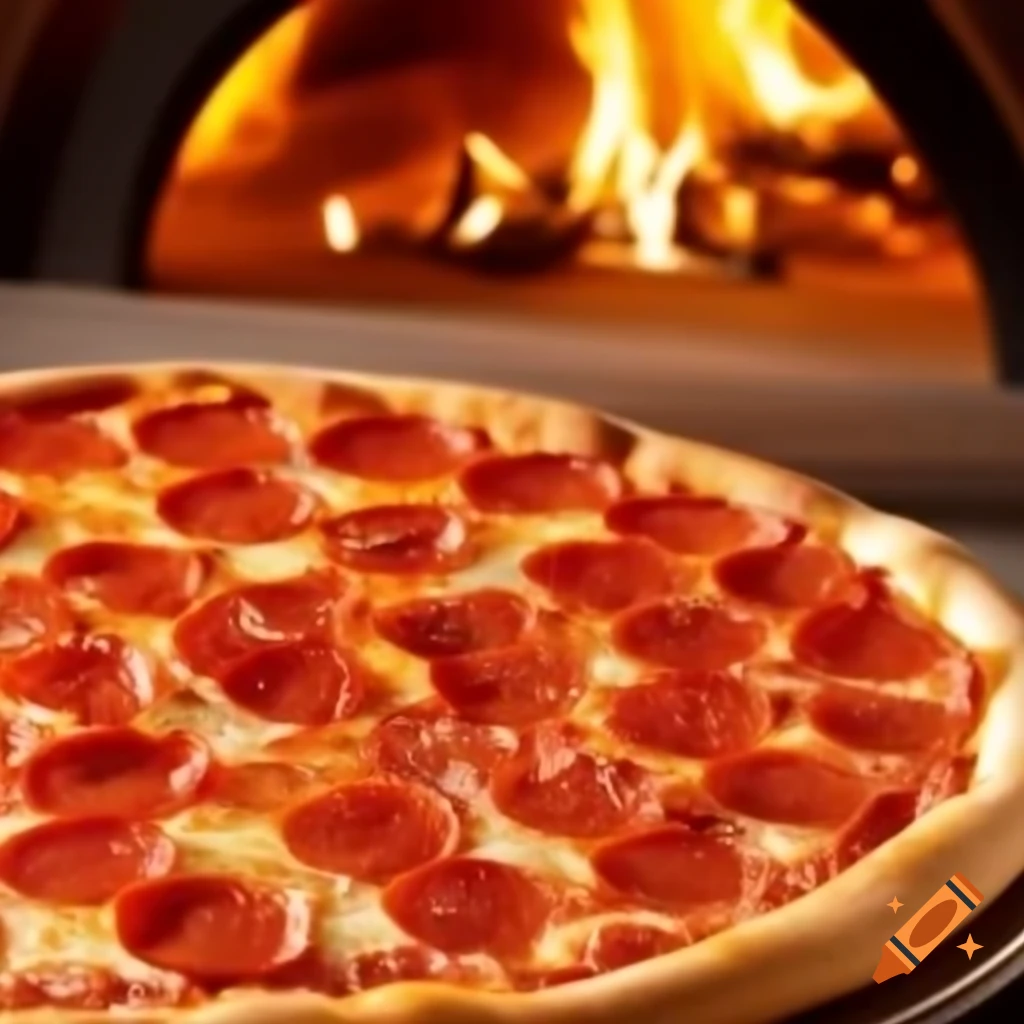 Delicious pepperoni pizza with melted cheese