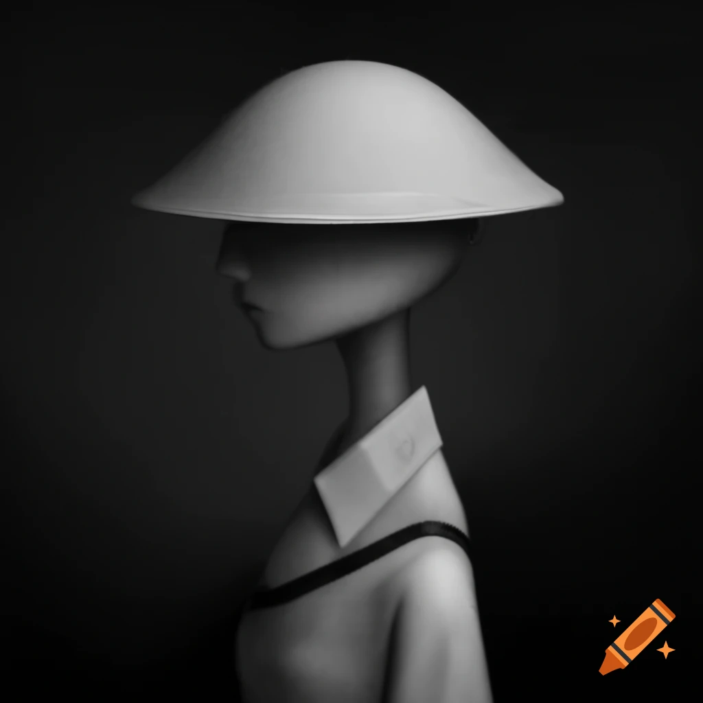Monochrome surrealist artwork