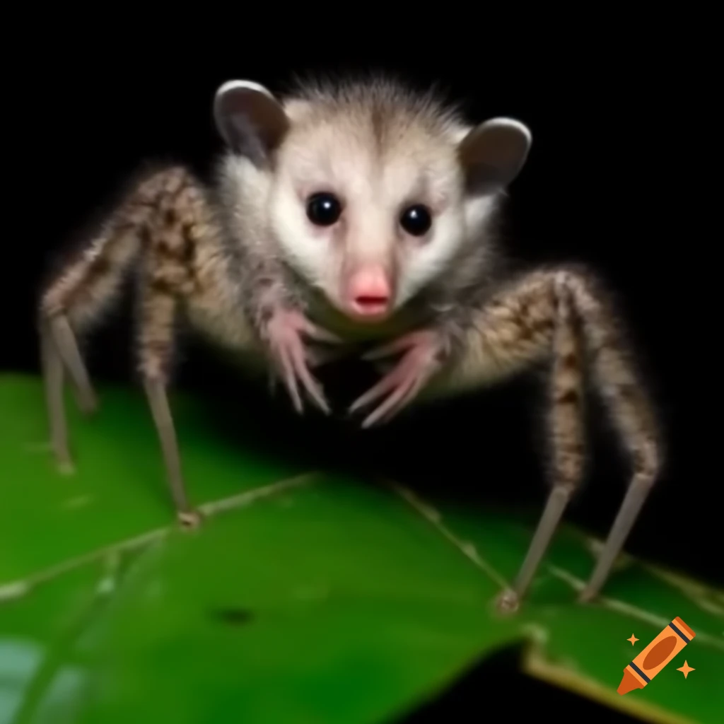 Superhero spiderpossum character in action