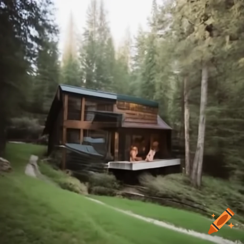 Cozy cabin in a natural setting