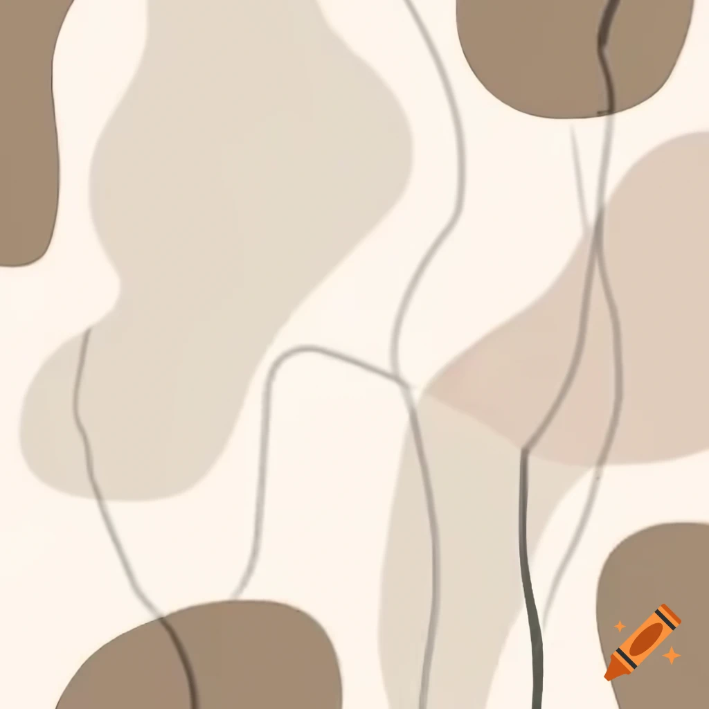 Abstract neutral wall art print with modern design