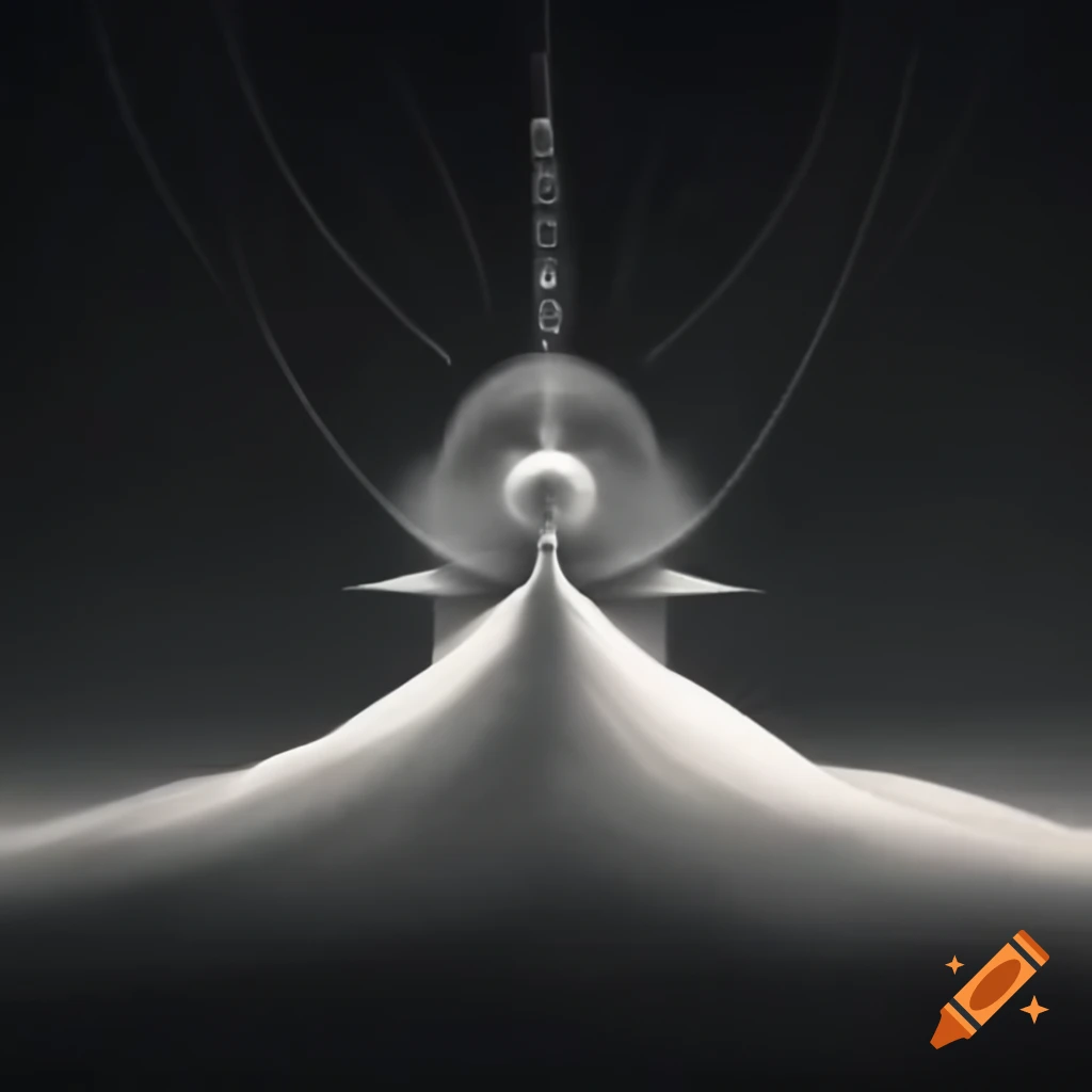 Surrealist monochrome artwork with a single color