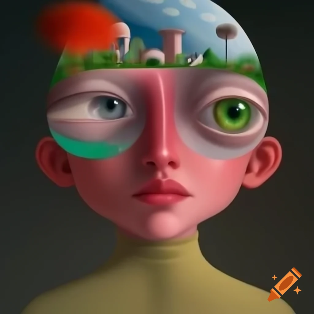 Surrealist artwork with abstract elements