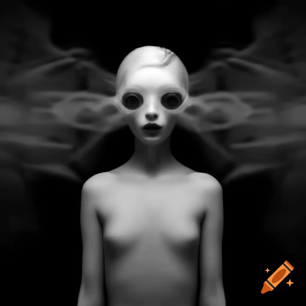 Surrealist monochrome artwork
