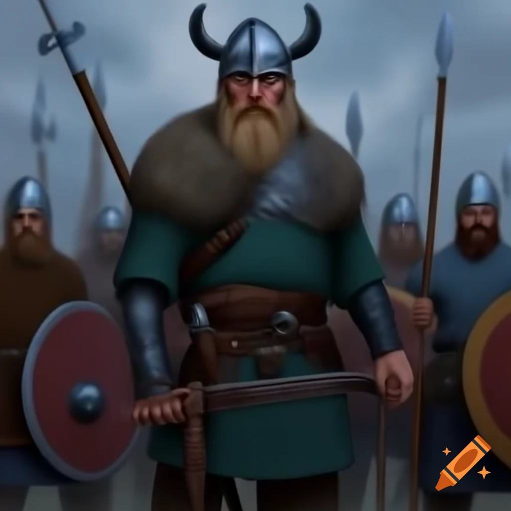 8th century Viking raider illustration
