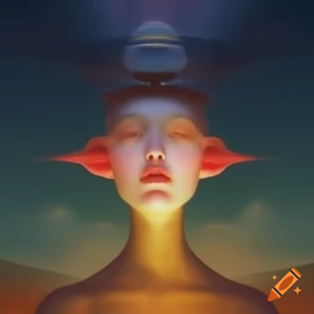 Surrealist artwork with dreamlike elements
