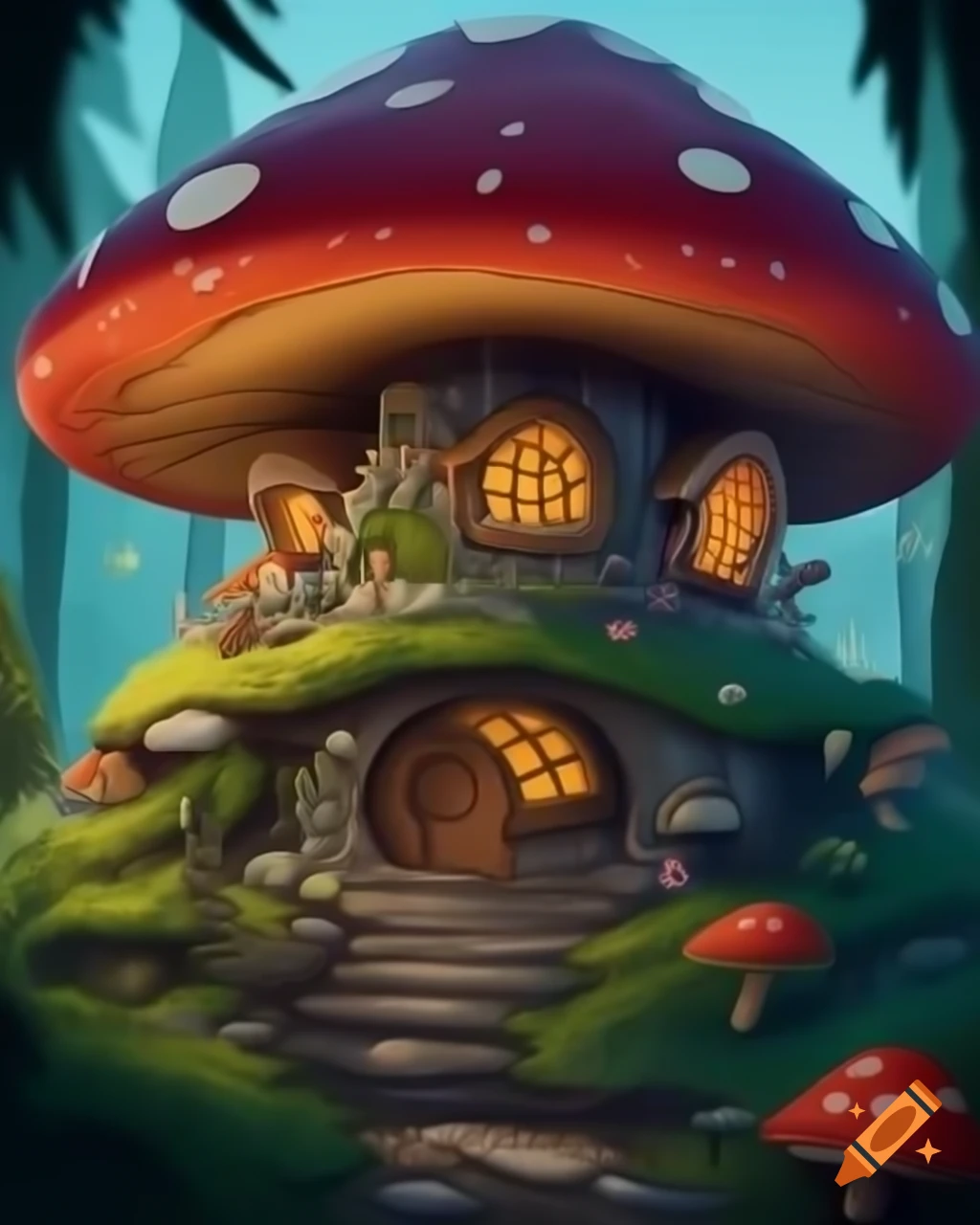 Fairy mushroom house designed in GTA V style