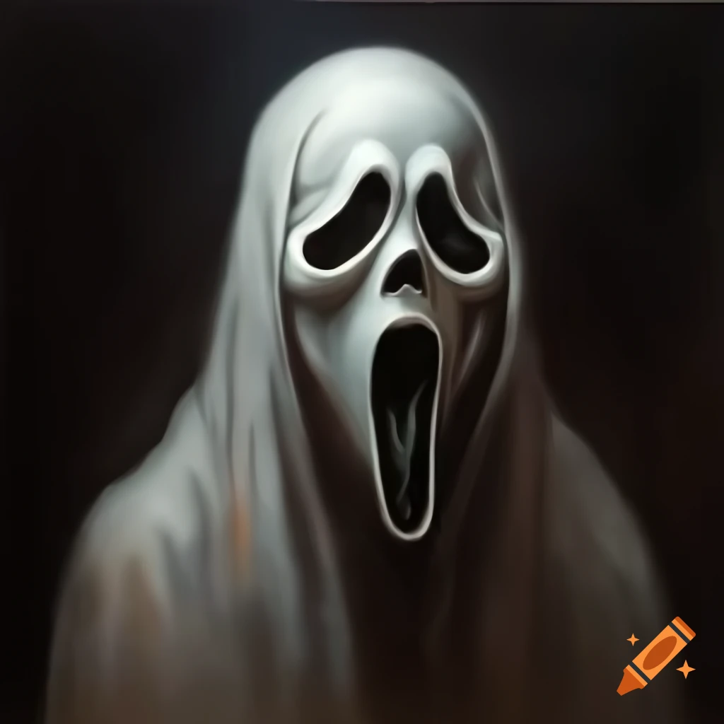 Creepy ghost illustration