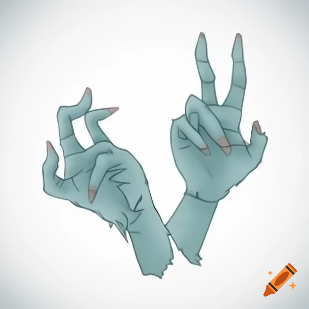 Mystical representation of two broken fingers on hands against white background