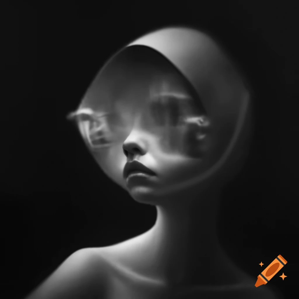 Surrealist monochrome artwork