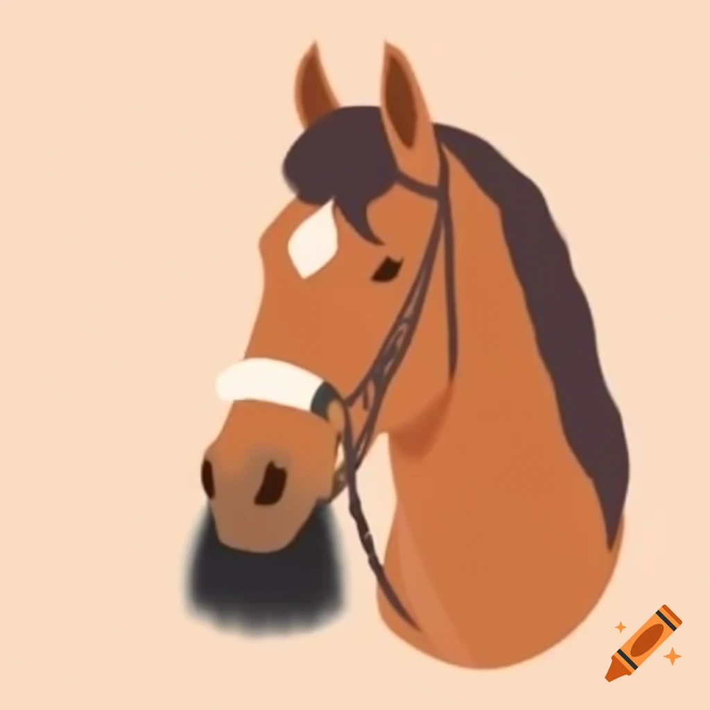 Horse with a long beard