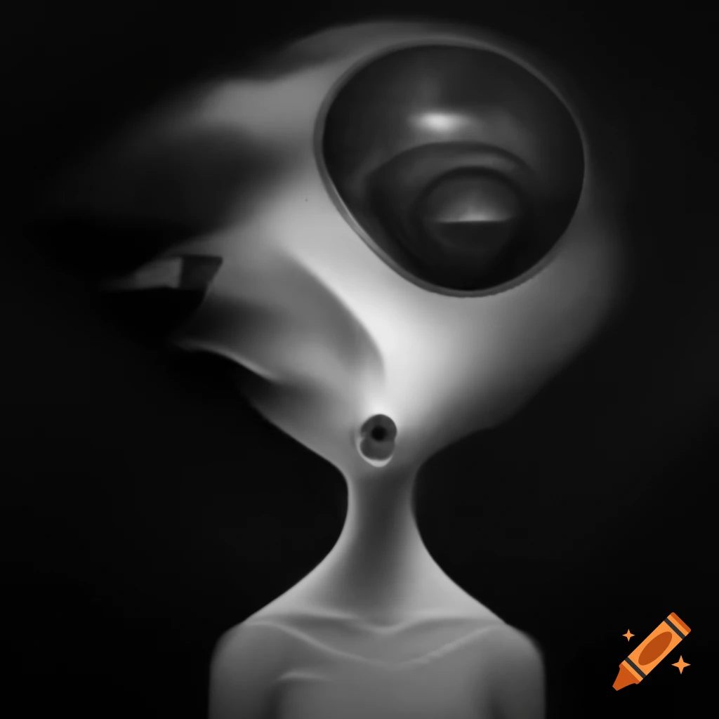 Surrealist monochrome art pieces