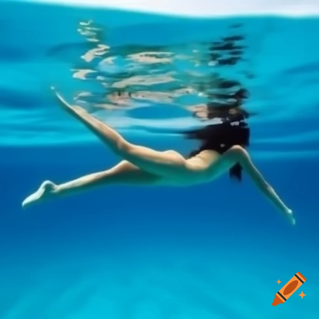 Mai Sakurajima swimming underwater