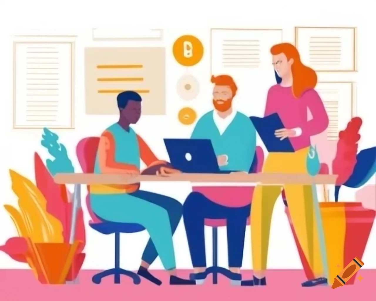 Professional meeting in an office setting