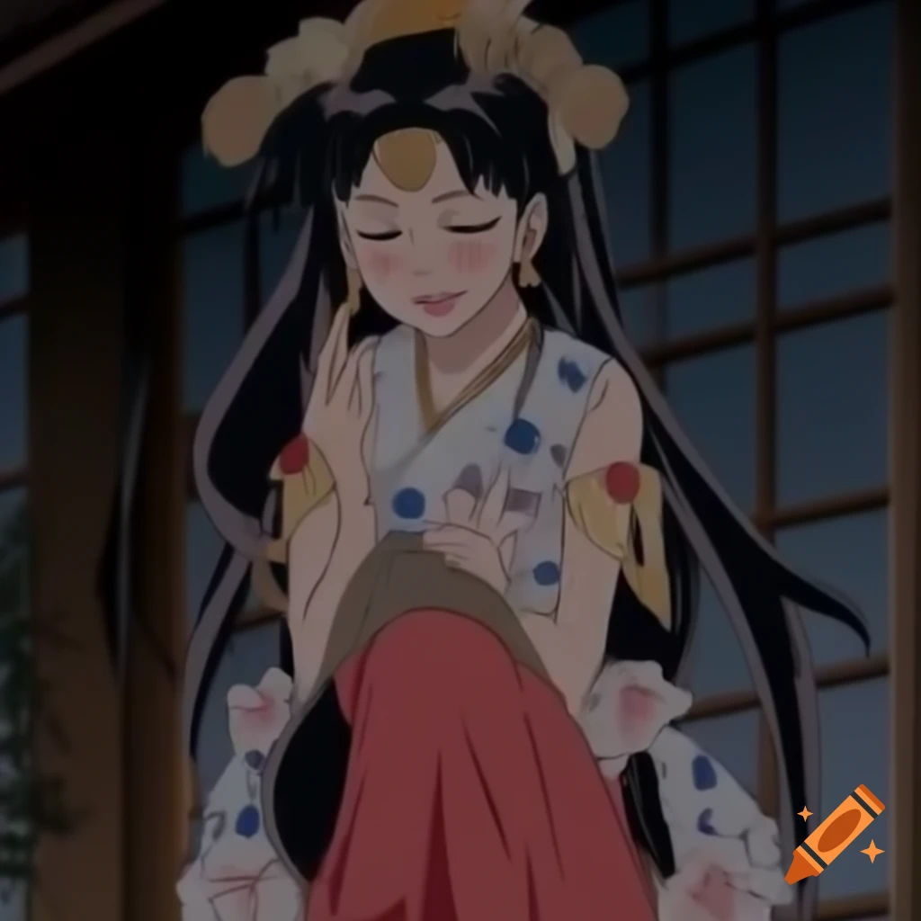 Japanese anime representation of goddess Parvati