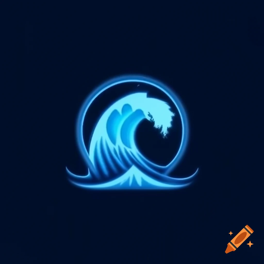 Tsunami logo with glowing letter T on solid color backdrop