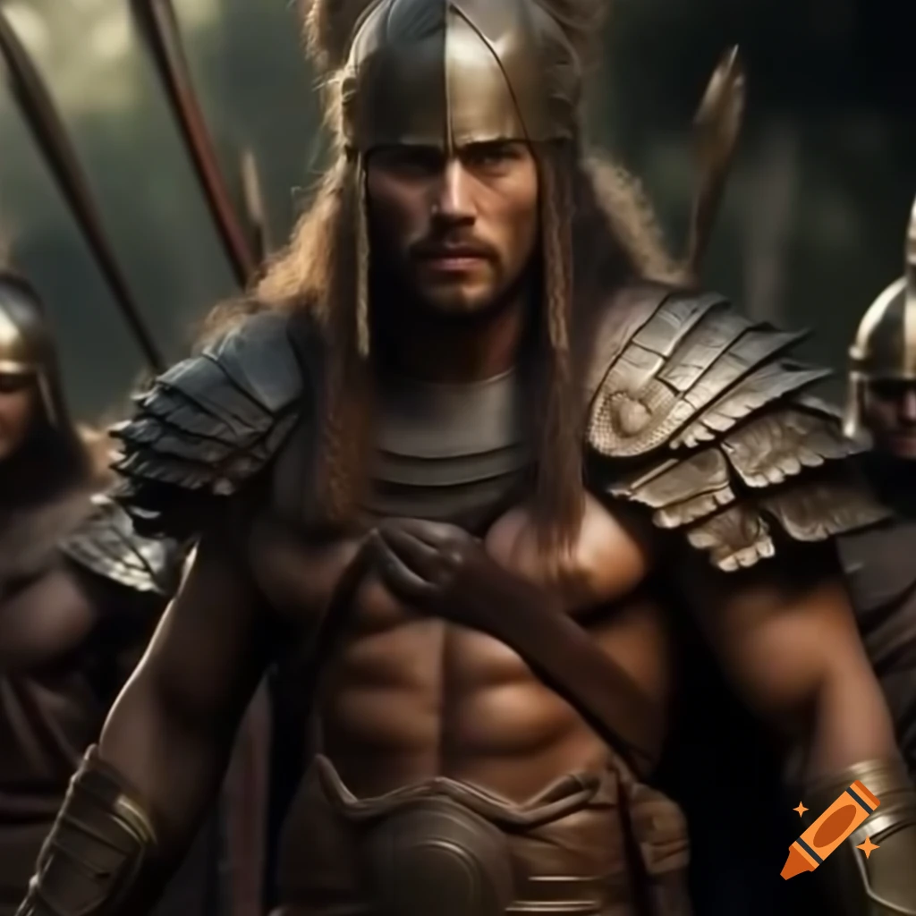 Collection of warrior-themed images showcasing various styles and weapons