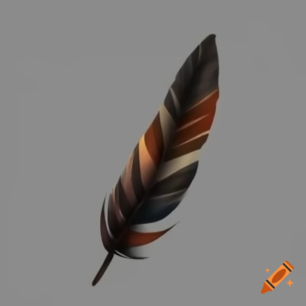 Multicolored feather with gritty, rugged post-apocalyptic urban backdrop
