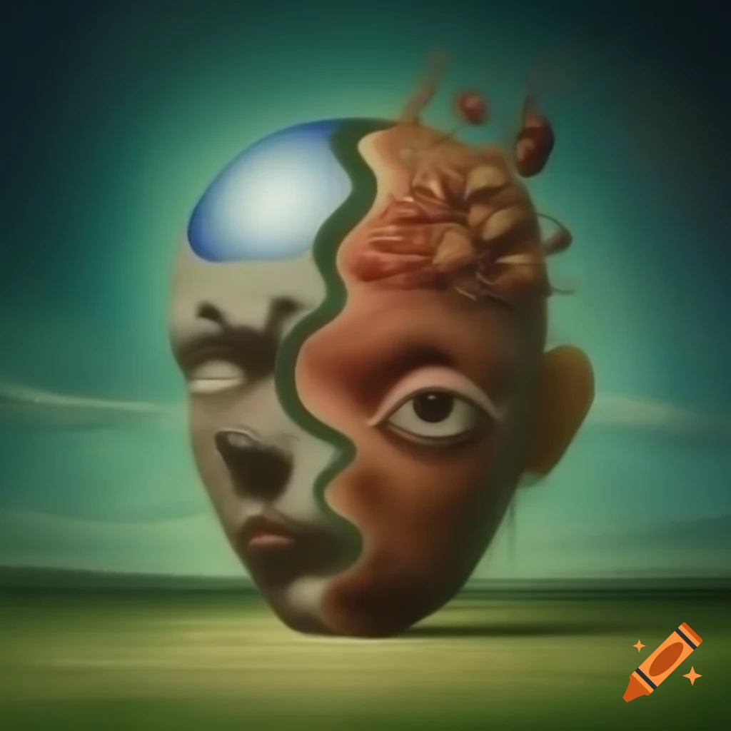 Surrealist artwork featuring abstract elements