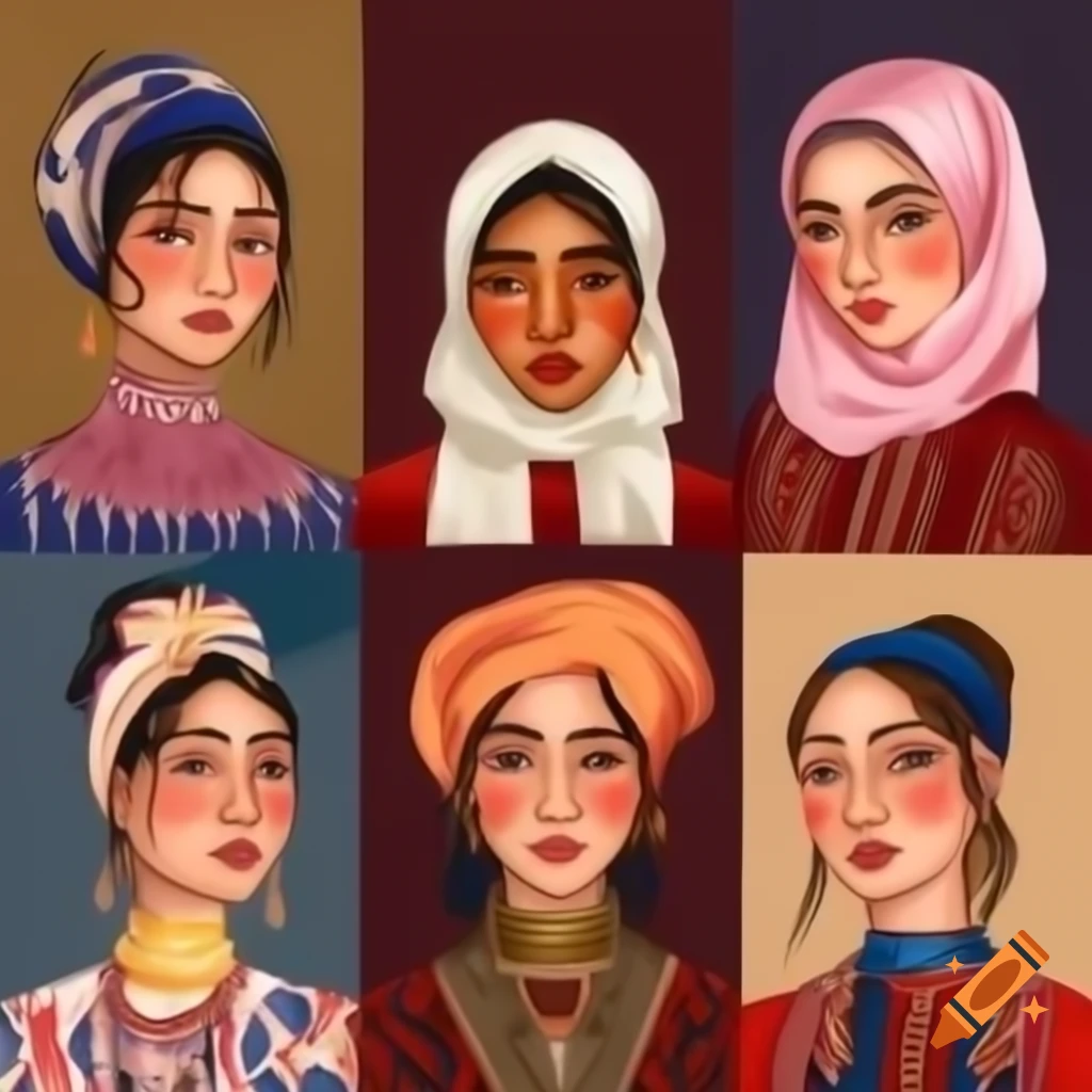 Portraits representing diverse ethnicities in Sims 4 style