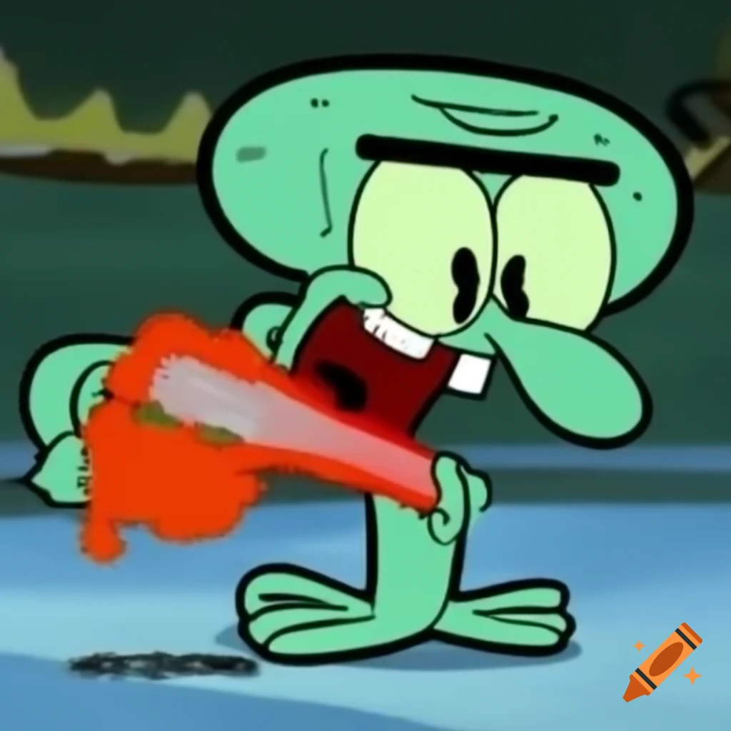 BFDI characters versus Squidward in a creative confrontation