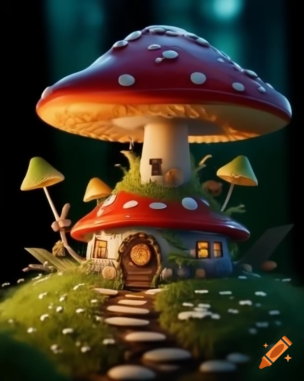 Fairy mushroom house in the video game GTA V
