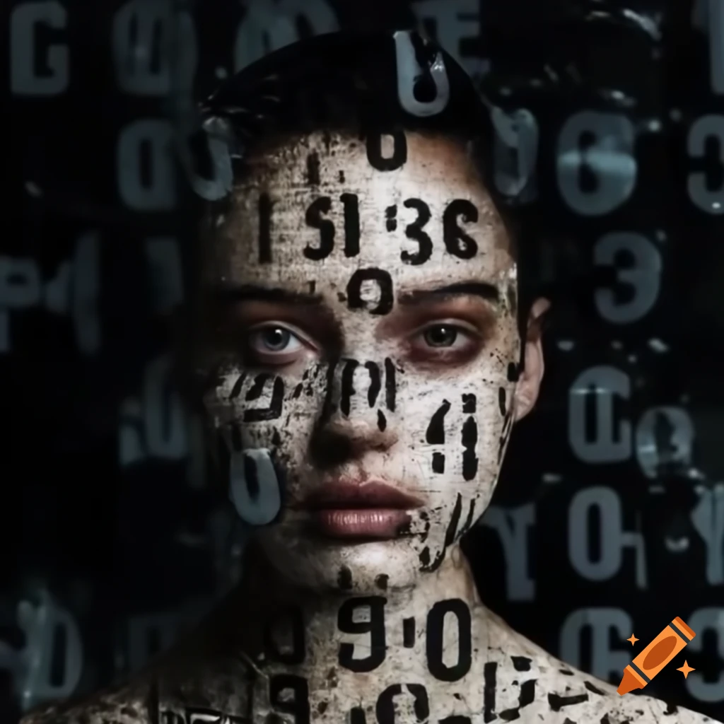 Neo pop surreal portrait with text overlay and spraypaint aesthetic on