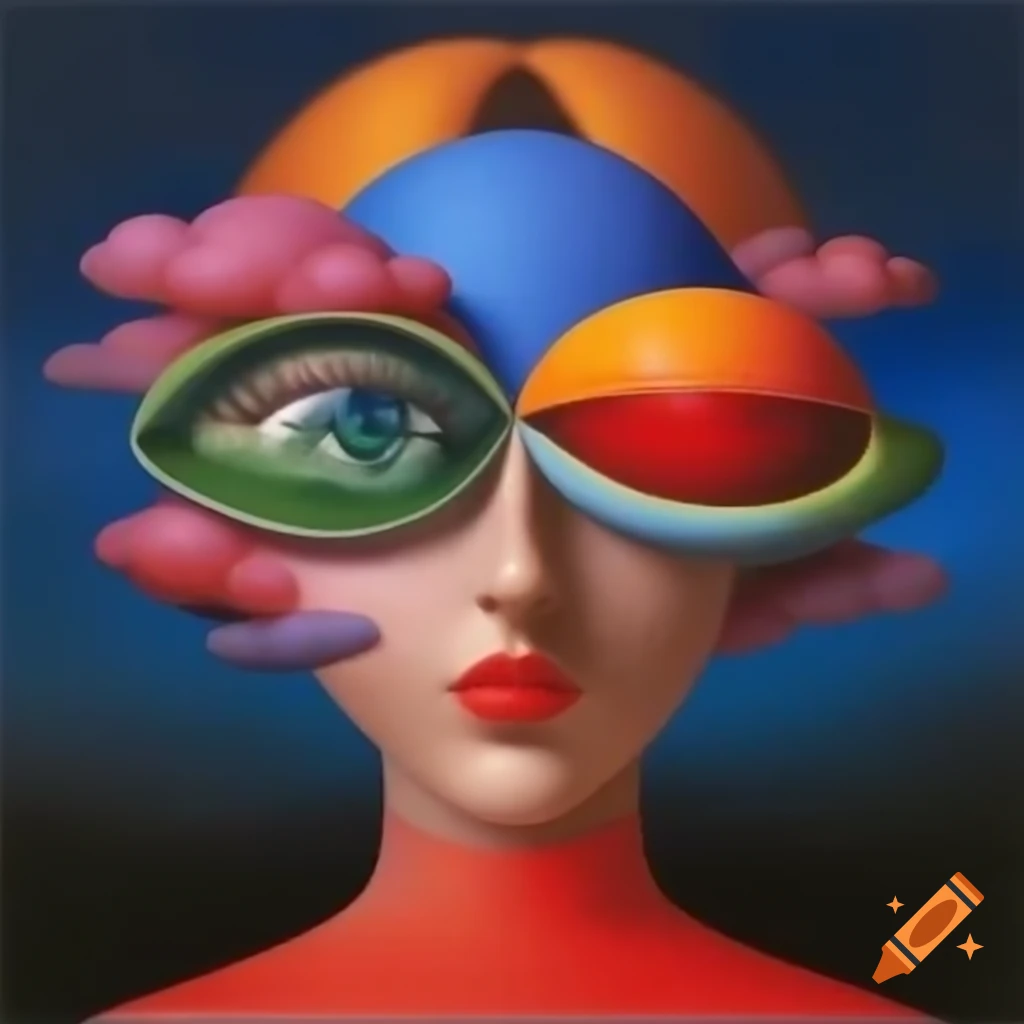 Surrealist art piece with abstract elements