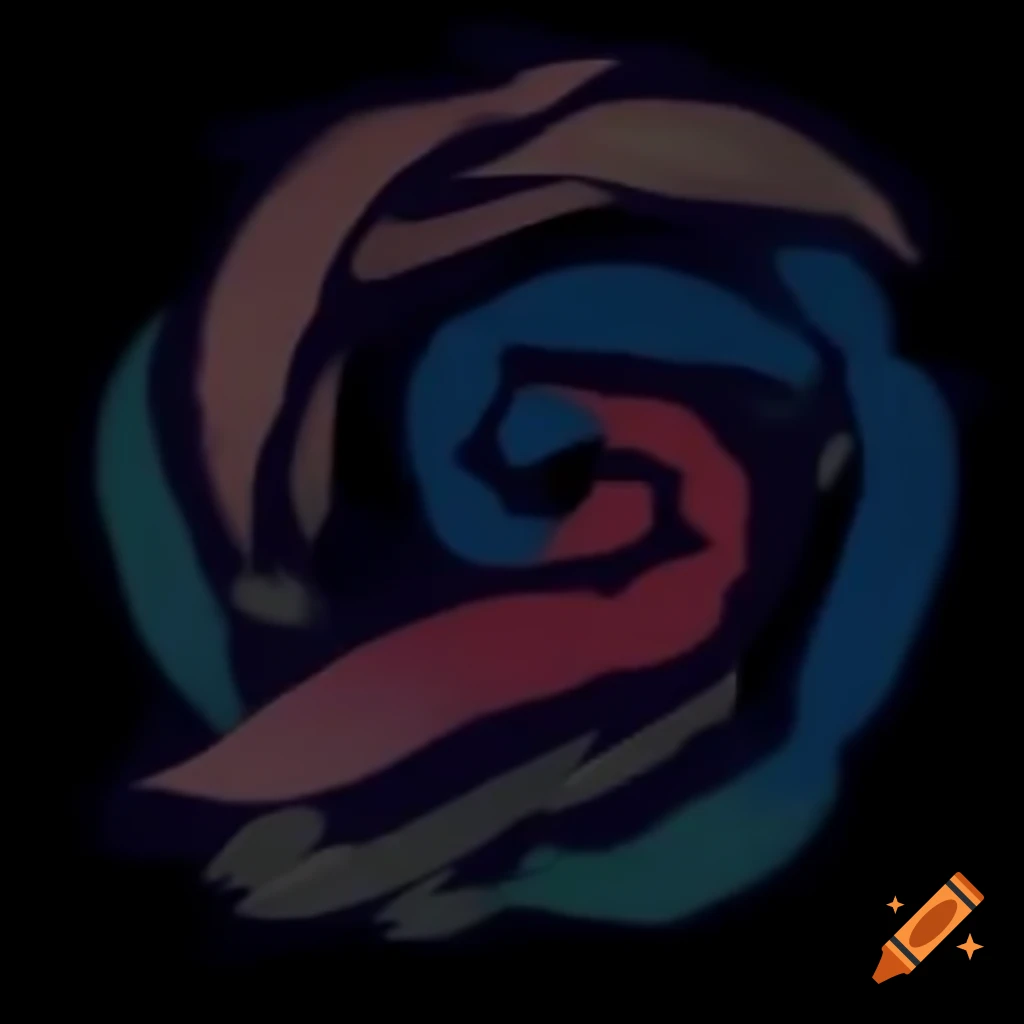 Multicolored feather logo in gritty post-apocalyptic urban style