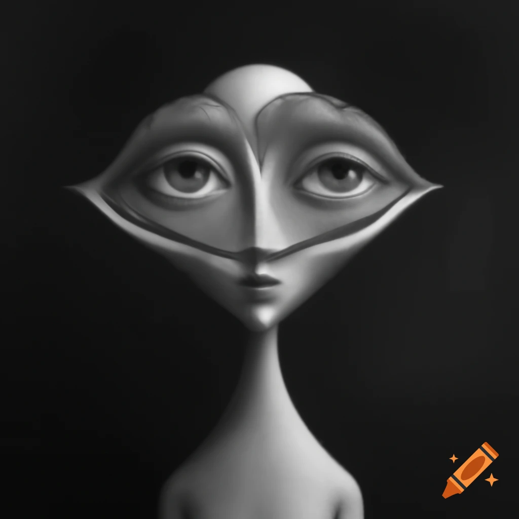 Surrealist monochrome artwork