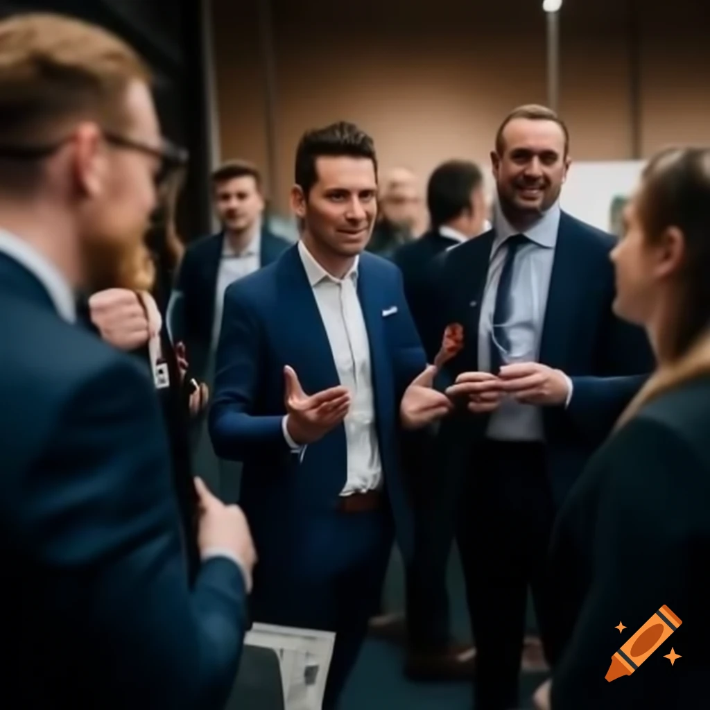 Generic people interacting confidently in social and professional settings