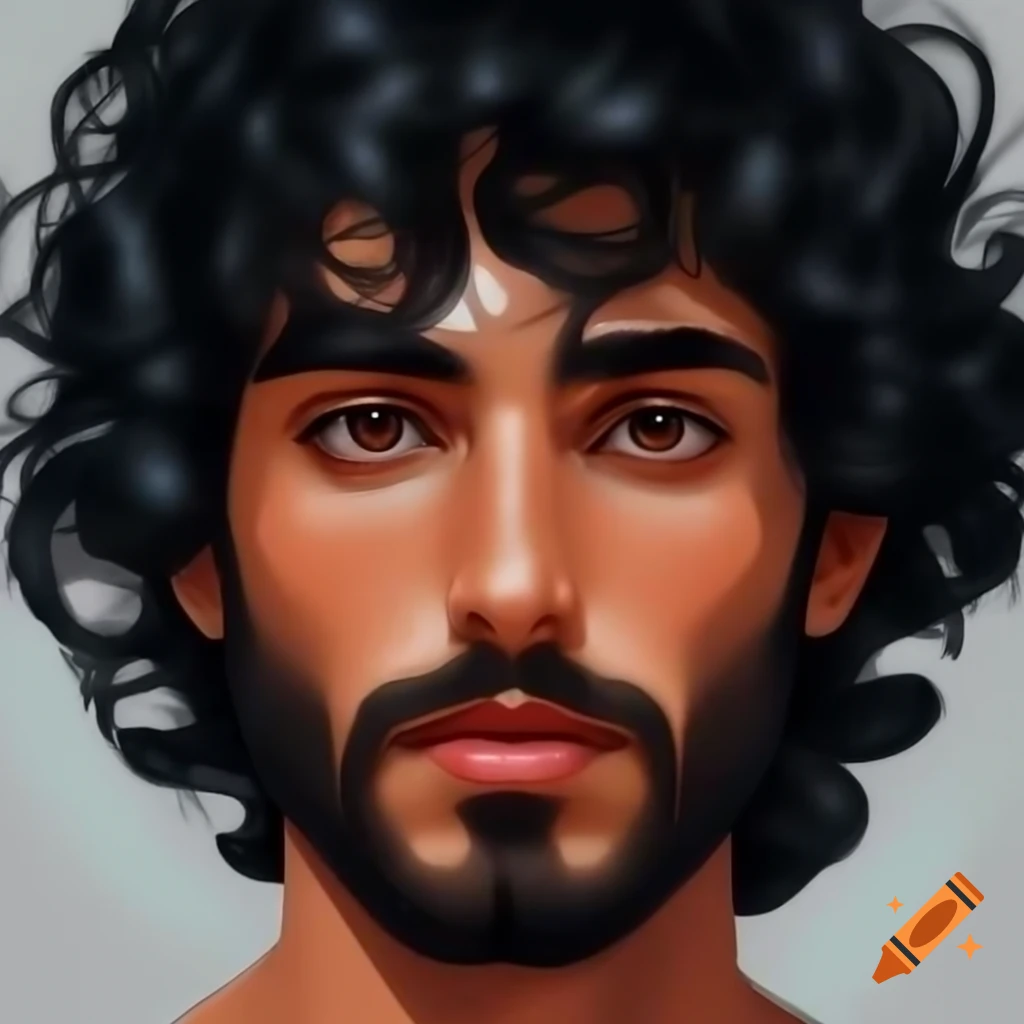Black Line Drawing Of Mark Zuckerberg With Curly Hair On Craiyon