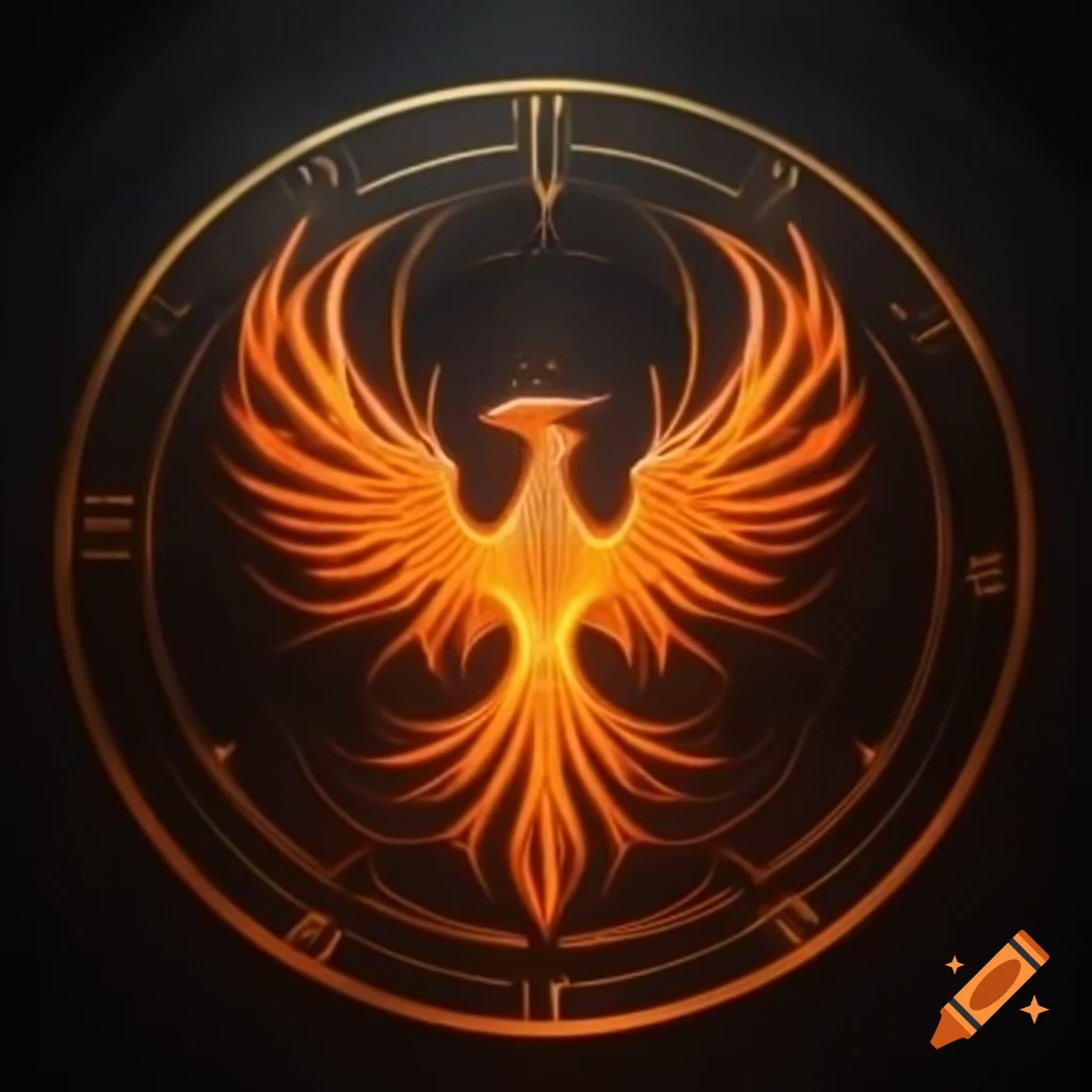House Phoenix sigil with light orange, gold, and black colors