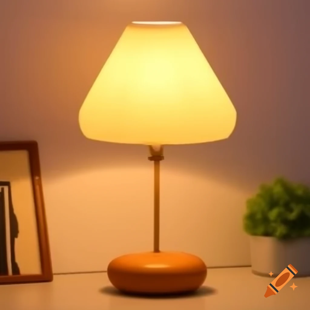 Cartoon-style standing lamp illustration