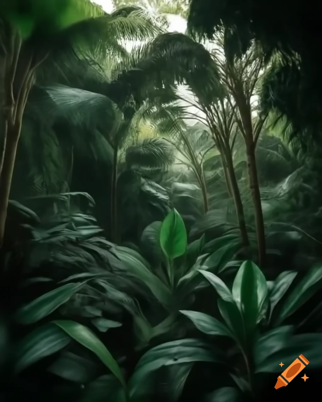 High detail tropical jungle scenery