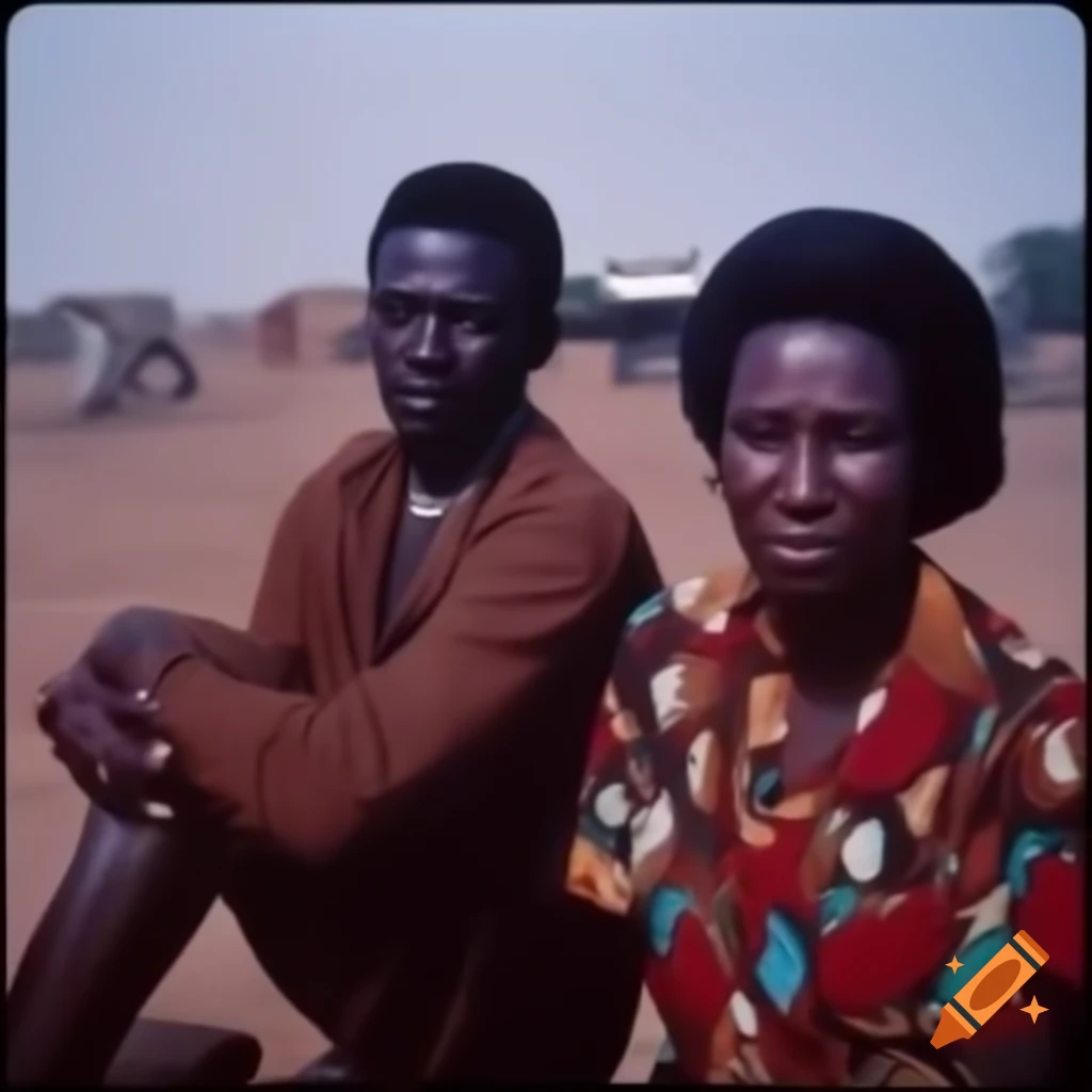 Old color photos from the 1970s featuring Jerome Joseph Steven Marshall's parents in Nigeria