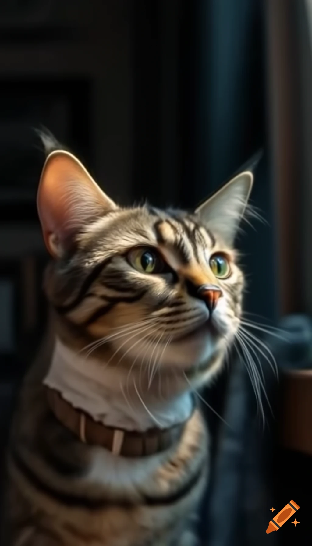 Cute cat sitting elegantly