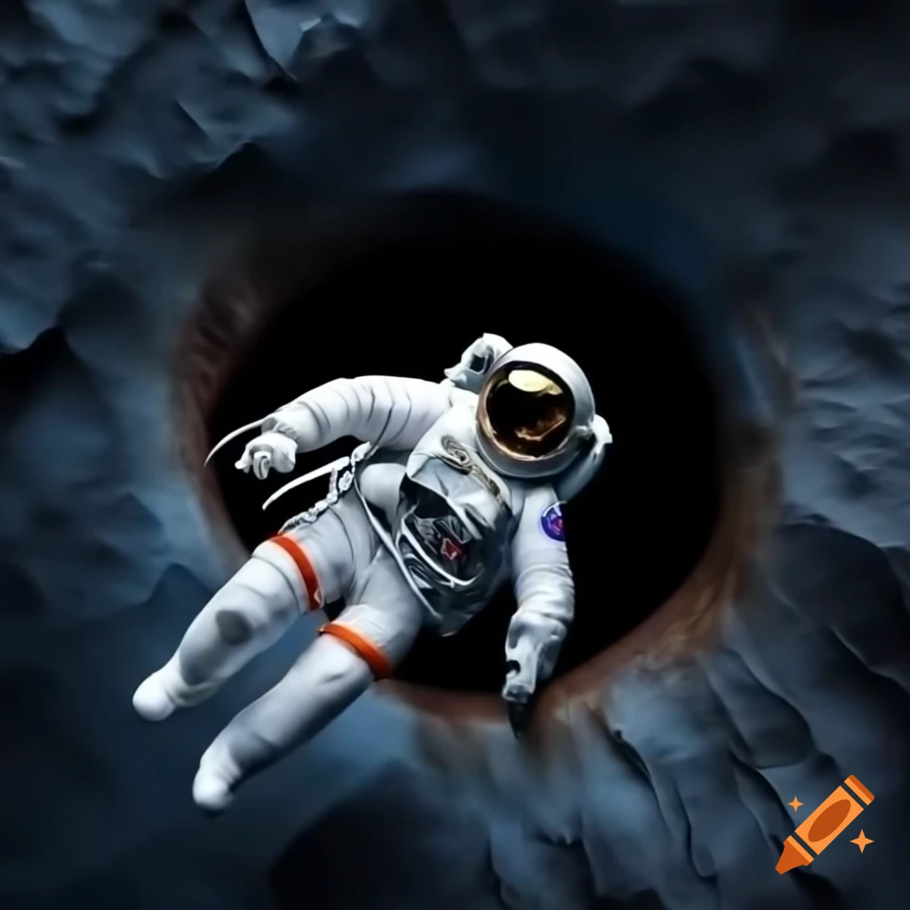 Astronaut falling into a black hole