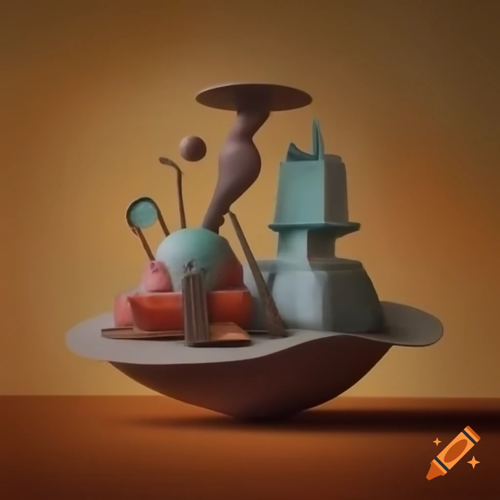 Surrealist artwork featuring dreamlike and imaginative scenes