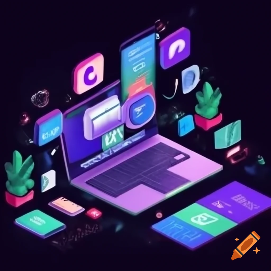 Digital creator working on social media and video editing in modern workspace