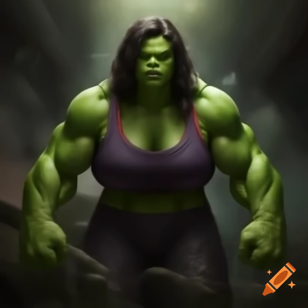 Feminist Hulk depicted in independence war propaganda style