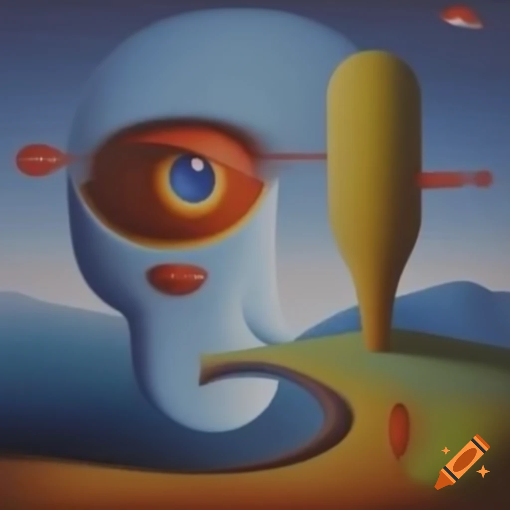Surrealist painting in the style of Jean Paul Lemieux