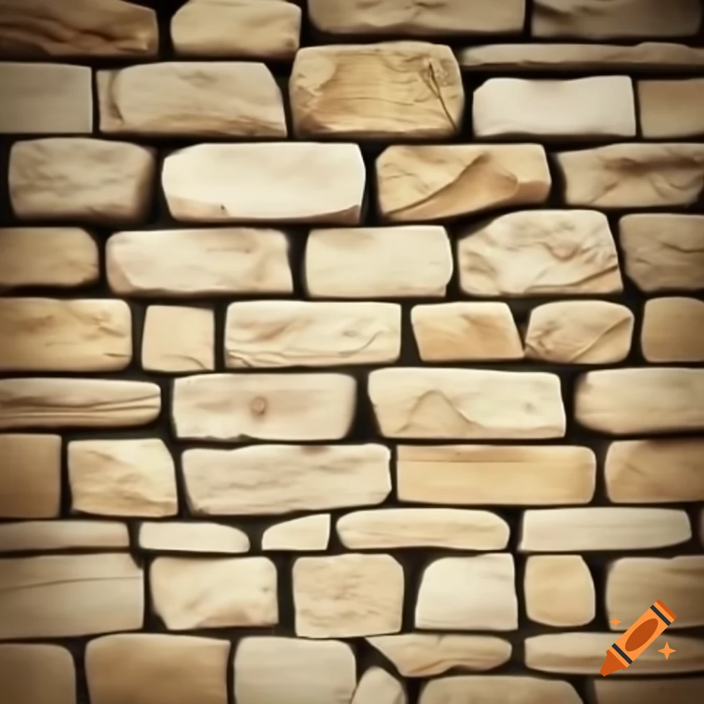 Cracked and rough texture of ancient stone wall