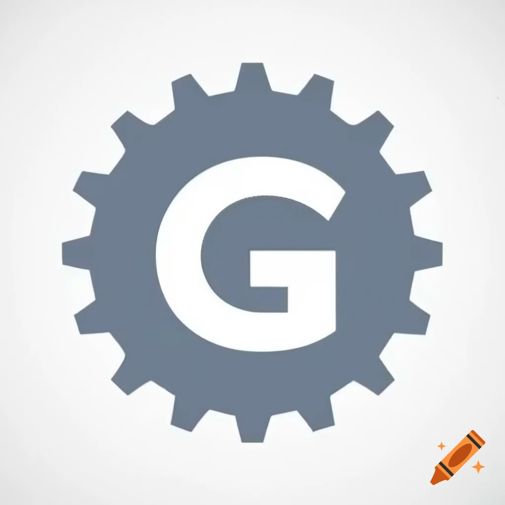Gear-shaped logo featuring the letter G