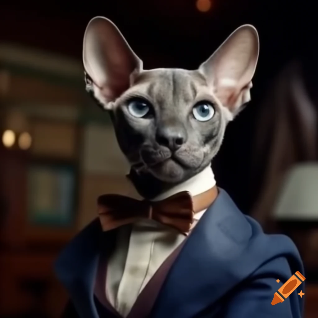 Sphinx cat in Doctor Who costume