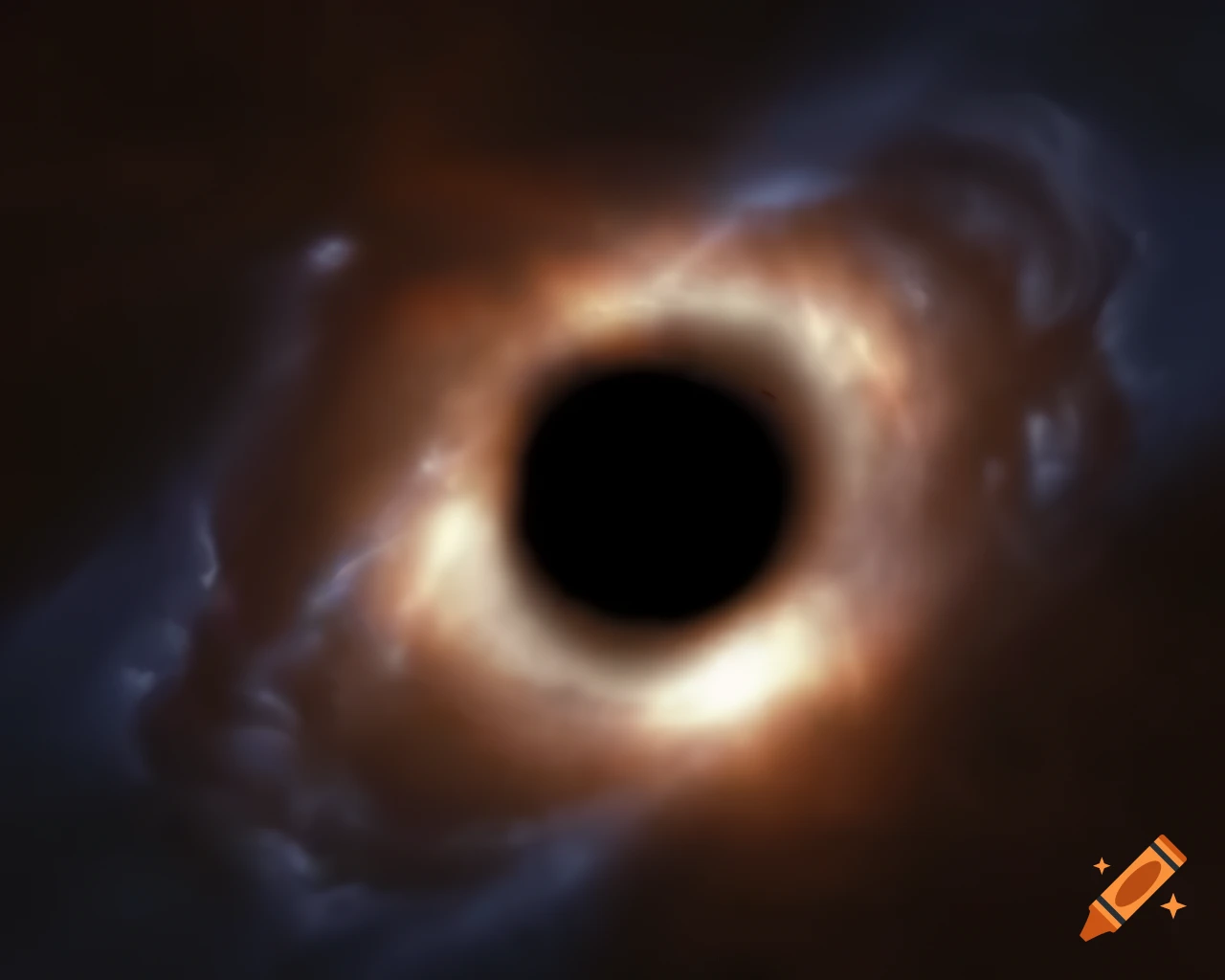 Realistic black hole in star-filled space using advanced rendering techniques