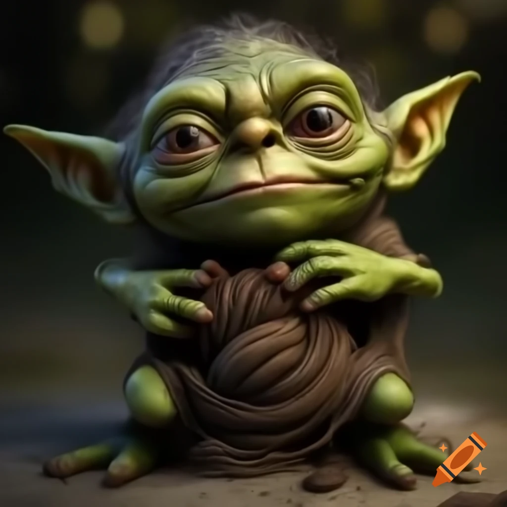 Goblin character with humorous posed scene