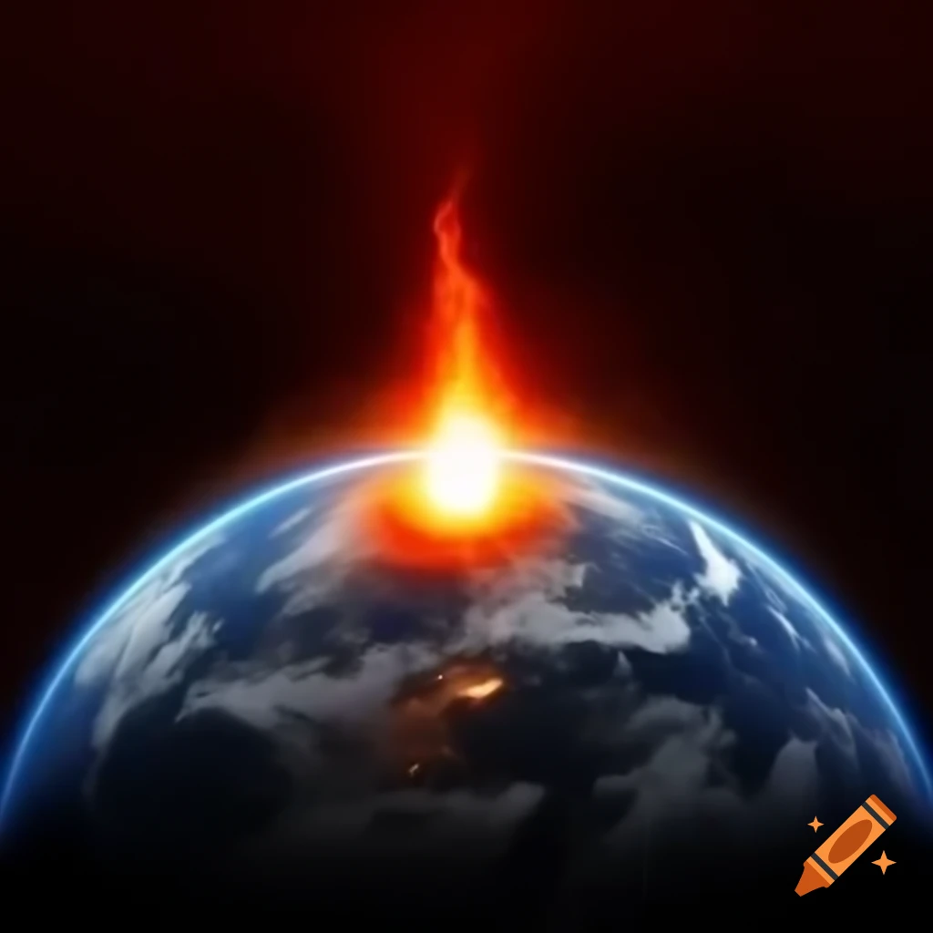 Conceptual depiction of extreme chaos and destruction