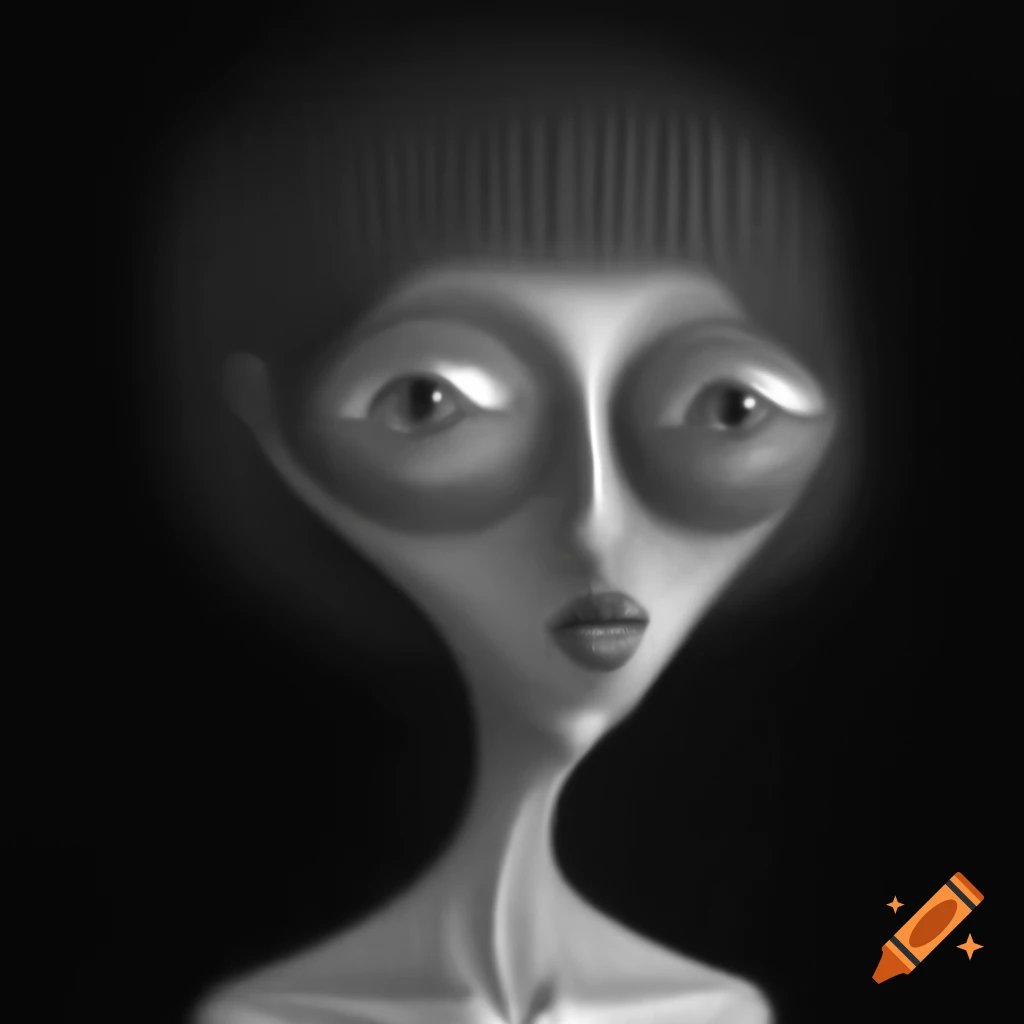 Surrealist monochrome artwork