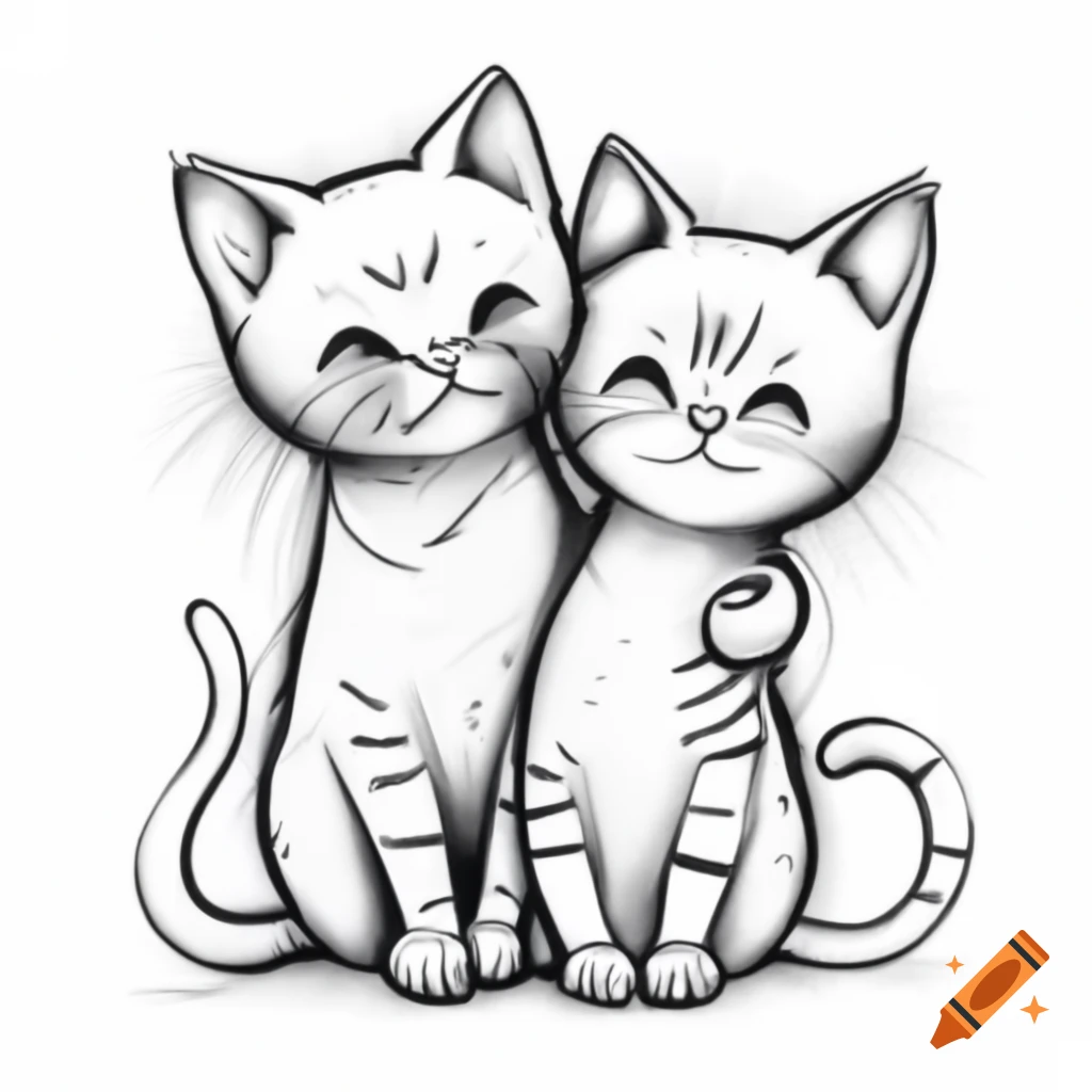 Line Drawing Of Two Hugging Cats In Midjourney Style On Craiyon line-drawing-of-two-hugging-cats-in-midjourney-style-on-craiyon